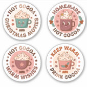 Hot Cocoa Warmte Wensen Schrapbook Stationery Sticker (Voorkant)