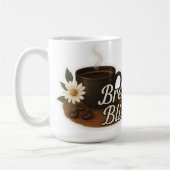 Hot Coffee Cup with Flower and Coffee Beans – Cozy Koffiemok (Links)