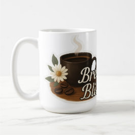 Hot Coffee Cup with Flower and Coffee Beans – Cozy Koffiemok