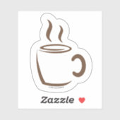 Hot Coffee Minimalist Sticker (Vel)