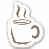 Hot Coffee Minimalist Sticker (Voorkant)