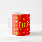 Hot-Coffee-Mok in rood en geel Koffiemok (Voorkant links)