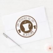 Hot Coffee Ronde Sticker (Envelop)