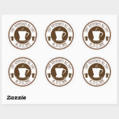 Hot Coffee Ronde Sticker (Vel)