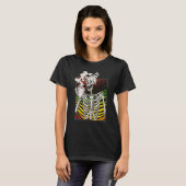 Hot Coffee Skeleton Skeleton Drink Coffee Sk T-shirt (Voorkant volledig)