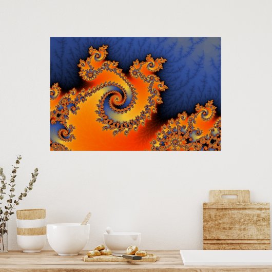 Hot-Cold driekwart Poster (Keuken)