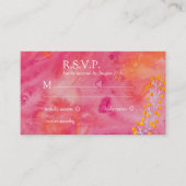 Hot Color Romantic Weddenschap RSVP Informatiekaartje (Voorkant)
