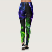 Hot-Colorful Fire Flame Smoke Leggings (Achterkant)