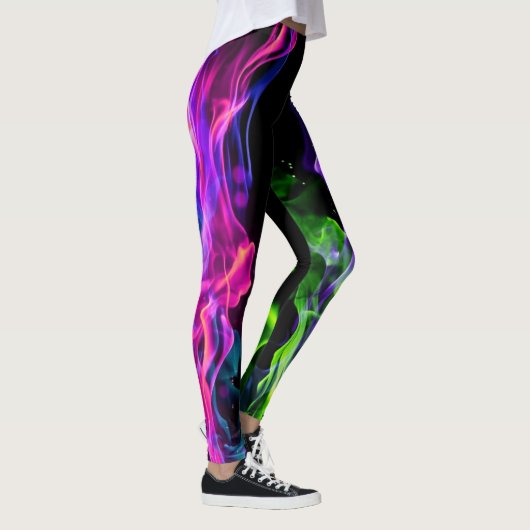 Hot-Colorful Fire Flame Smoke Leggings (Rechts)