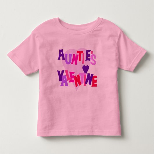 Hot Colors Heart Auntie's Valentijn Kinder Shirts (Voorkant)