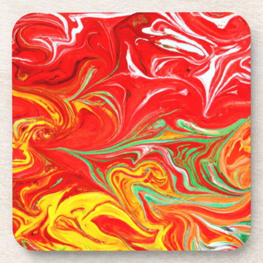 Hot Colors Pattern Art. Nu kopen Bier Onderzetter (Voorkant)