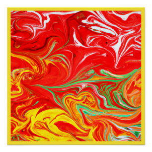 Hot Colors Pattern Art. Nu kopen Perfect Poster