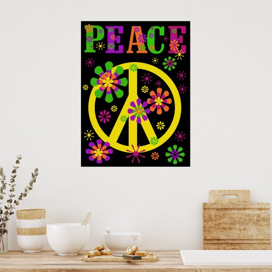 Hot Colors Peace-Poster Poster (Keuken)