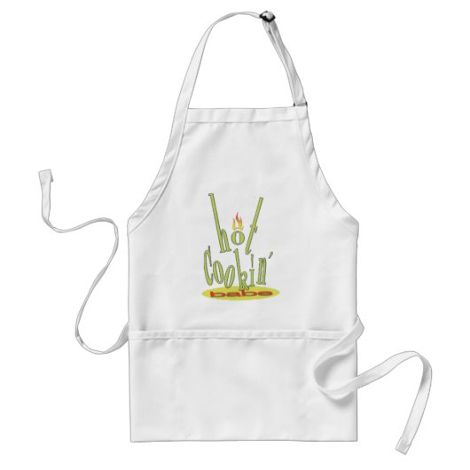 Hot Cookin' Babe Apron Standaard Schort (Voorkant)