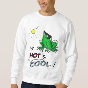 Hot & Cool Frog Cartoon. sweatshirt
