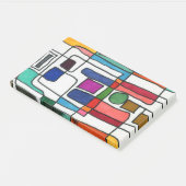 Hot&coole rechthoekige strepen met cirkelaccent post-it® notes (Schuin)