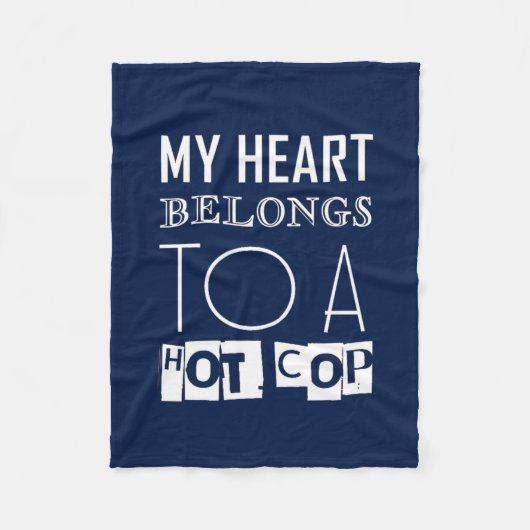 "HOT COP" COOL POLITIEBUREAU VOOR TYPOGRAFIE GIFT FLEECE DEKEN (Voorkant)