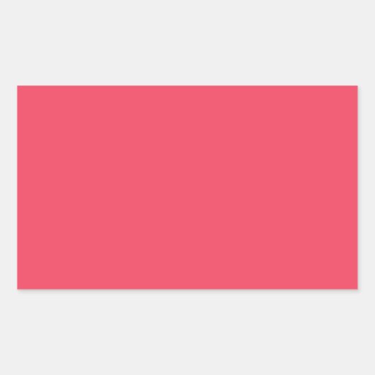 Hot Coral Pink Aangepaste Neon Salmon-achtergrond Rechthoekige Sticker (Voorkant)