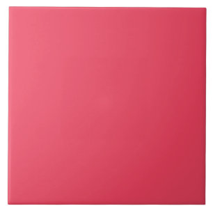 Hot Coral Pink Aangepaste Neon Salmon-achtergrond Tegeltje
