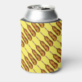 Hot Corn Dog Corndog Geel Mosterd Junk Food Blikjeskoeler (Blikje Achterkant)