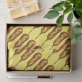 Hot Corn Dog Corndog Geel Mosterd Junk Food Tissuepapier (Geschenk)