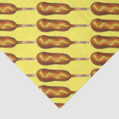Hot Corn Dog Corndog Geel Mosterd Junk Food Tissuepapier (Detail)