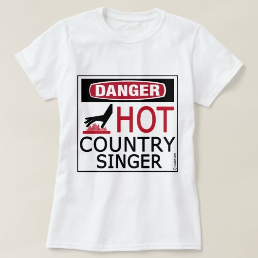 Hot Country Singer T-shirt (Design voorkant)