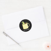 Hot Croc-colate Funny Crocodile Pun Dark BG Ronde Sticker (Envelop)