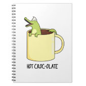Hot Croc-colate Funny Crocodile Pun Notitieboek (Voorkant)