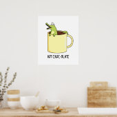 Hot Croc-colate Funny Crocodile Pun Poster (Keuken)