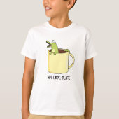 Hot Croc-colate Funny Crocodile Pun T-shirt (Voorkant)