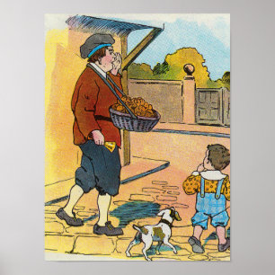 Hot-cross broodjes, Moeder Gans Kwekerij Rhyme Afb Poster