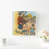 Hot-cross broodjes, Moeder Gans Kwekerij Rhyme Afb Vierkante Klok (Huis)