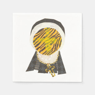 Hot Cross Bun Nun Napkins Servet