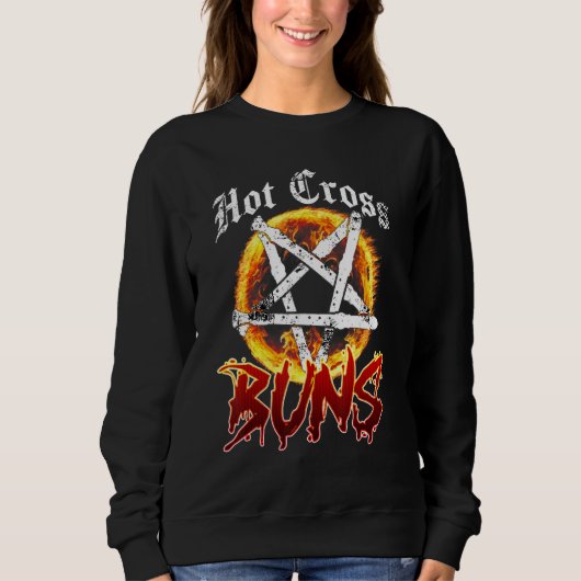 Hot Cross Bundels Retro Fire Graphic Trui (Voorkant)