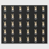 Hot Cross Bunny Funny Angry Rabbit Pun Dark BG Cadeaupapier (Vlak)