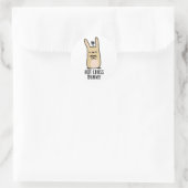 Hot Cross Bunny Funny Angry Rabbit Pun Ronde Sticker (Tas)