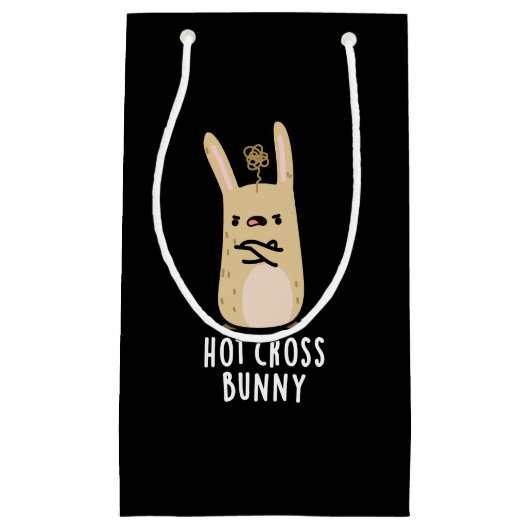 Hot Cross Bunny Funny Boze Konijn Stomme Pun Donke Klein Cadeauzakje (Voorkant)
