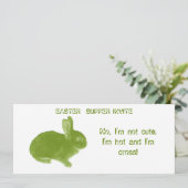 Hot Cross Bunny voor Pasen Kaart (Staand voorkant)