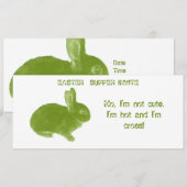 Hot Cross Bunny voor Pasen Kaart (Voorkant / Achterkant)