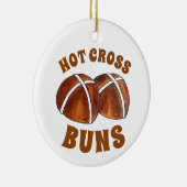 Hot Cross Buns British Food Baking Pastry Bakery Keramisch Ornament (Rechts)