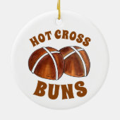 Hot Cross Buns British Food Baking Pastry Bakery Keramisch Ornament (Achterkant)