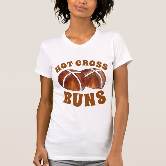 Hot Cross Buns British Food Baking Pastry Bakery T-shirt (Voorkant)