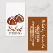 Hot Cross Buns British Food Baking Pastry Bakery Visitekaartje (Voorkant / Achterkant)