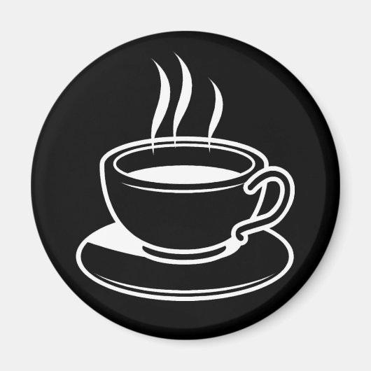 Hot Cup koffie - zwart Magneet (Voorkant)