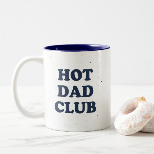 Hot Dad Club Mug Funny Dad Coffee Cup Gift Idea Tweekleurige Koffiemok (Met donut)
