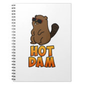 Hot Dam Funny Cool Beaver Pun Notitieboek (Voorkant)