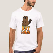 Hot Dam Funny Cool Beaver Pun T-shirt (Voorkant)