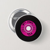 HOT DANCE MIX CD-toets Ronde Button 5,7 Cm (Voorkant /achterkant)