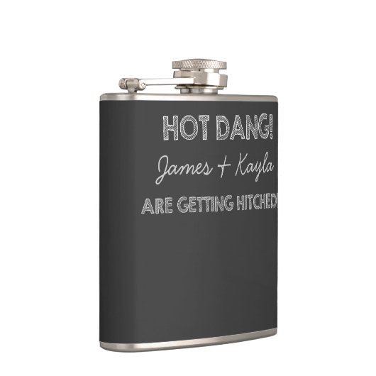 Hot Dang krijtbord bruiloft Heupfles (Rechts)